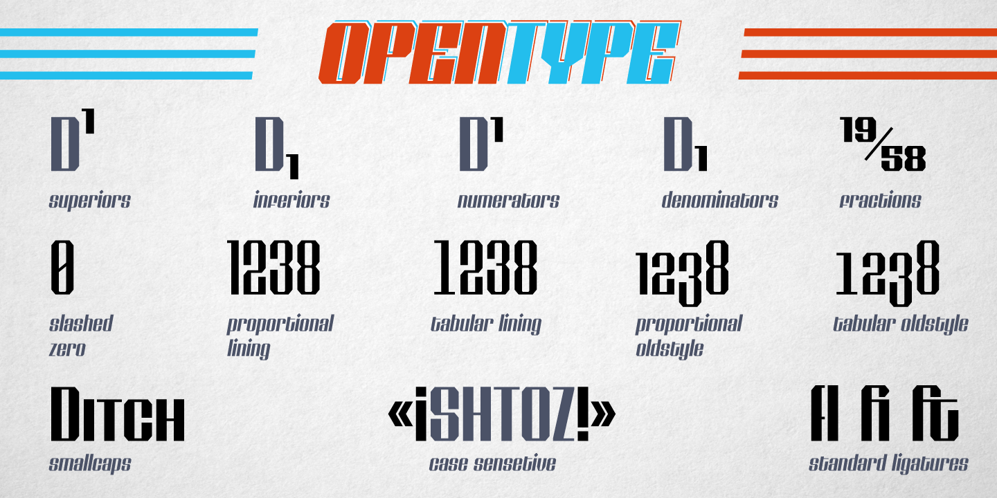 Przykład czcionki Shtozer 400 Expanded Oblique